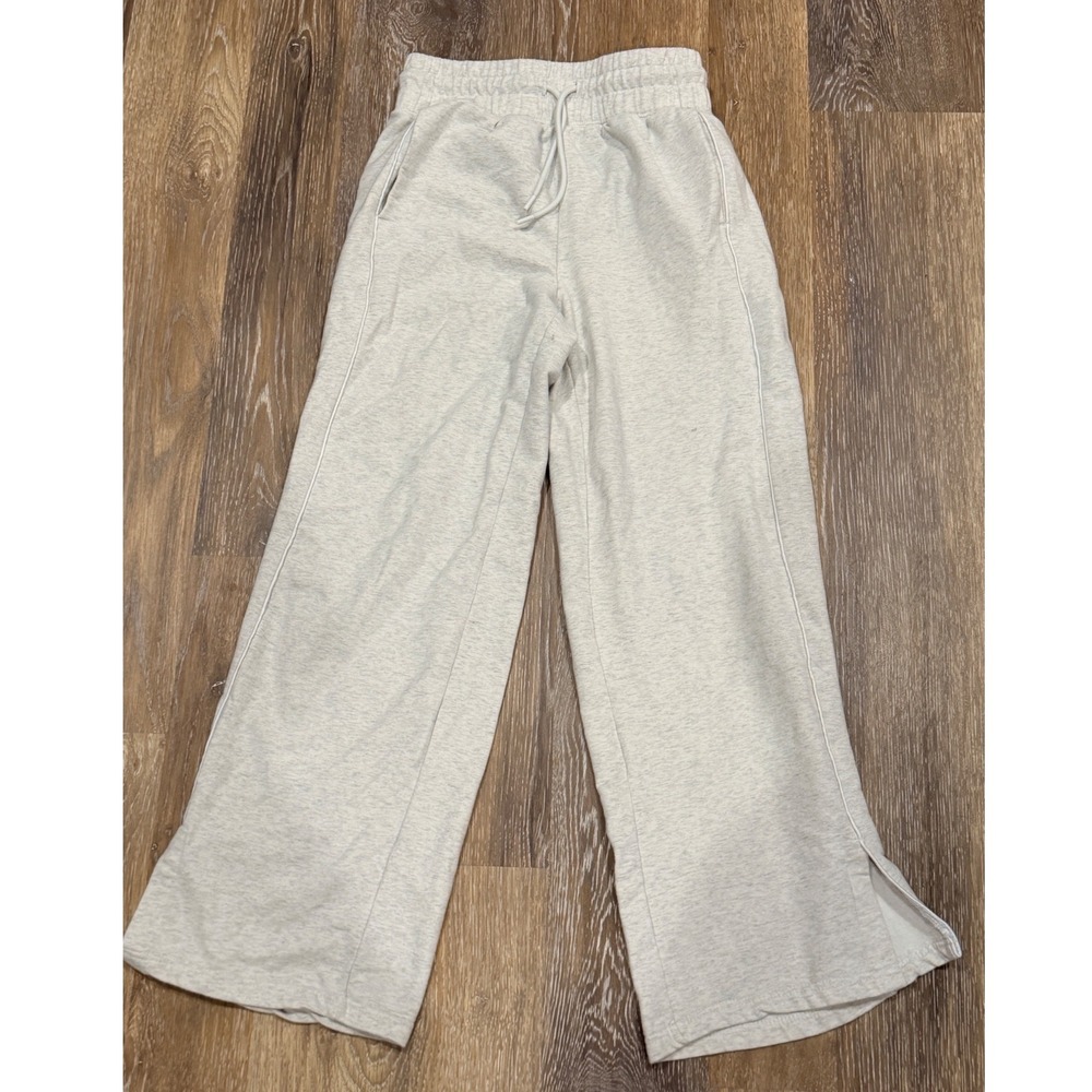 Yogalicious Cloud Plush Finishline Sweatpants Wide Leg Gray XS